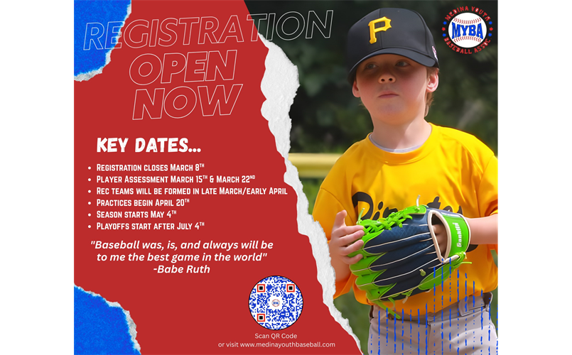 PLAY BALL!  Registration is OPEN!